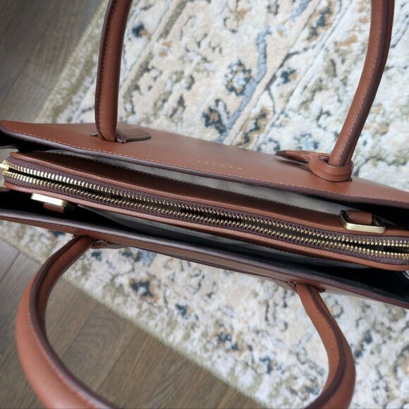 Radley London Liverpool Street 2.0 Medium Leather Satchel Bag Tortoise Color - Picture 7 of 15